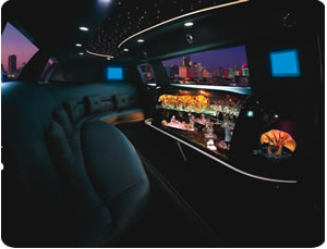 8 - 10 passenger Lincoln Stretch Interior